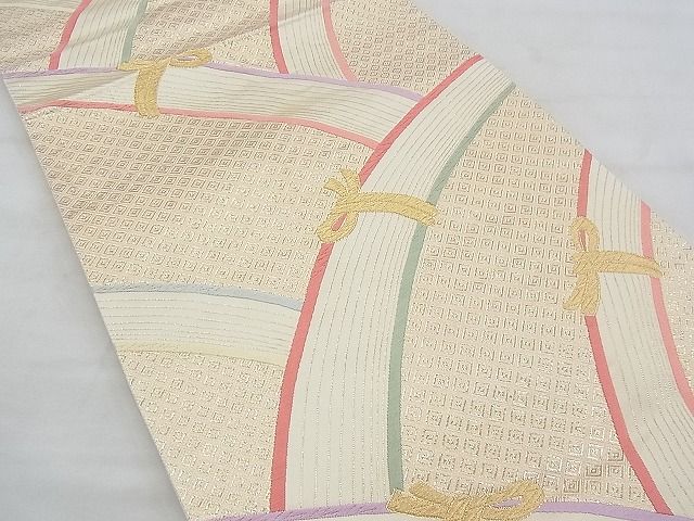 平和屋着物◎六通柄袋帯 唐織 籬花文 金糸 逸品 BAAF0528jm