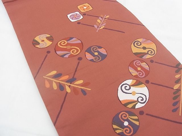 平和屋着物◎六通柄袋帯 花丸文 逸品 BAAF0566jm