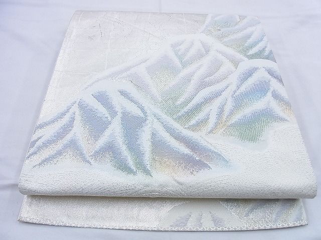 平和屋着物◎六通柄袋帯 風景文 銀糸 逸品 BAAF0826jm
