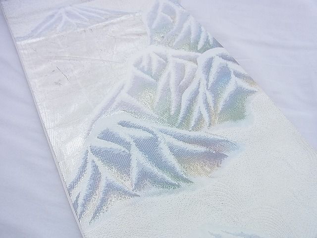 平和屋着物◎六通柄袋帯 風景文 銀糸 逸品 BAAF0826jm