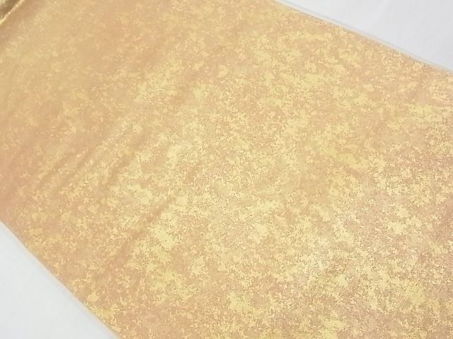 平和屋着物◎六通柄袋帯 霞文 漆 引箔 逸品 BAAE9697ns