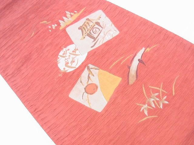 平和屋着物◎太鼓柄袋帯 風景文 逸品 BAAF7022ns