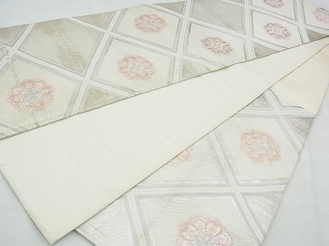 平和屋着物◎六通柄袋帯 唐織 花菱文 金銀糸 逸品 BAAF7061ns