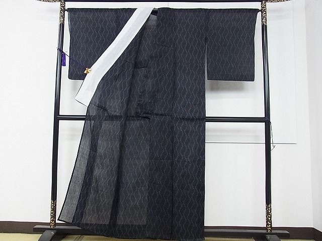 期間限定セール20%off■極上 夏物 重要無形文化財 本場宮古上布 よろけ縞 苧麻 逸品 CZAA0141s4