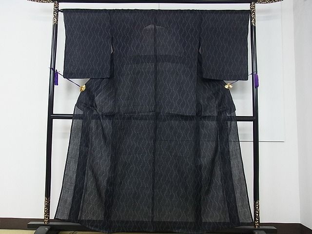 期間限定セール20%off■極上 夏物 重要無形文化財 本場宮古上布 よろけ縞 苧麻 逸品 CZAA0141s4