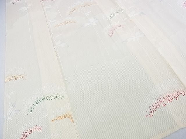 平和屋着物■夏物 付下げ 絽 草花文 逸品 DAAF2166wb