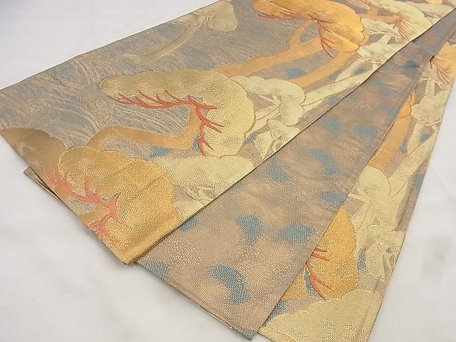 平和屋着物◎六通柄袋帯 唐織 浜松 金糸 逸品 BAAF8603qt