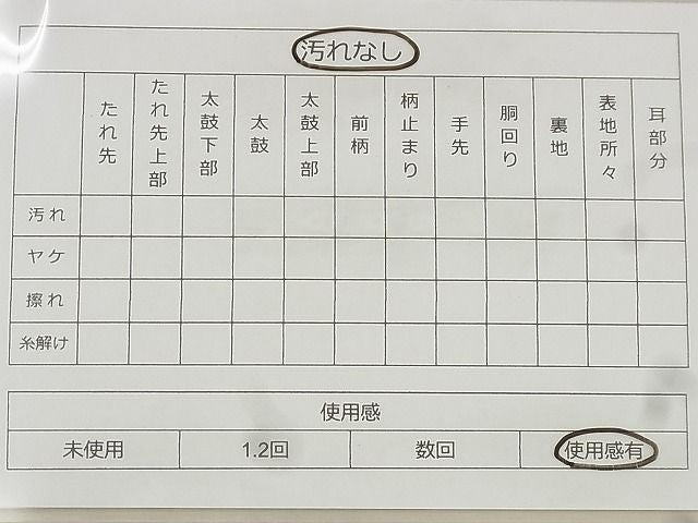 平和屋着物◎六通柄袋帯 市松花文 逸品 BAAF8612qt