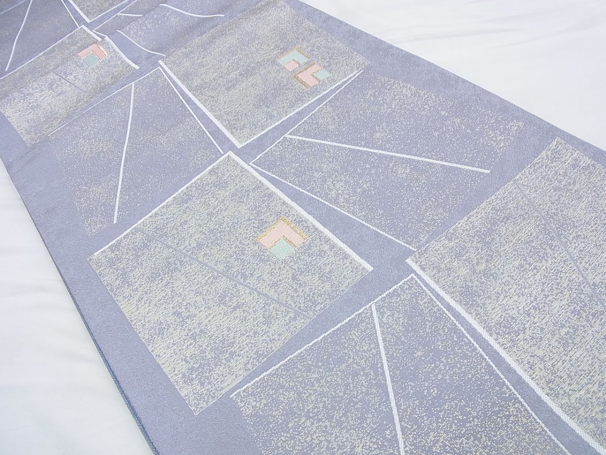 平和屋着物◎六通柄袋帯 唐織 色紙重ね文 金糸 逸品 BAAF5318th