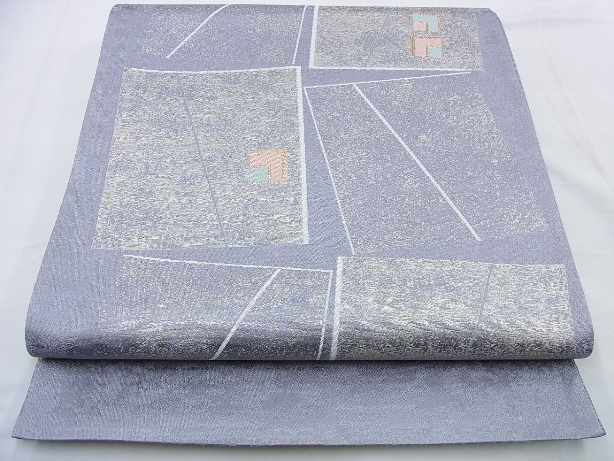 平和屋着物◎六通柄袋帯 唐織 色紙重ね文 金糸 逸品 BAAF5318th
