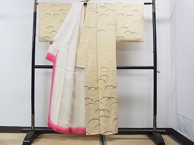 平和屋着物■付下げ 駒刺繍 芝草文 逸品 CAAE8153yc