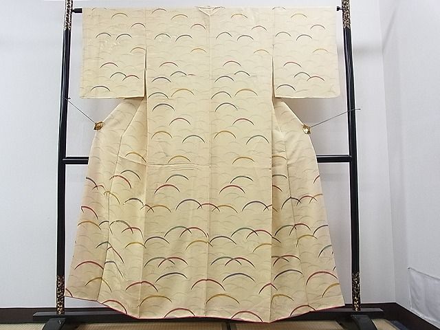 平和屋着物■付下げ 駒刺繍 芝草文 逸品 CAAE8153yc