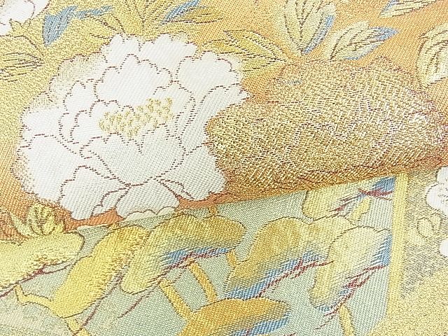 平和屋着物■六通柄袋帯 琳派蒔絵桧扇 金糸 逸品 DAAF3013sf