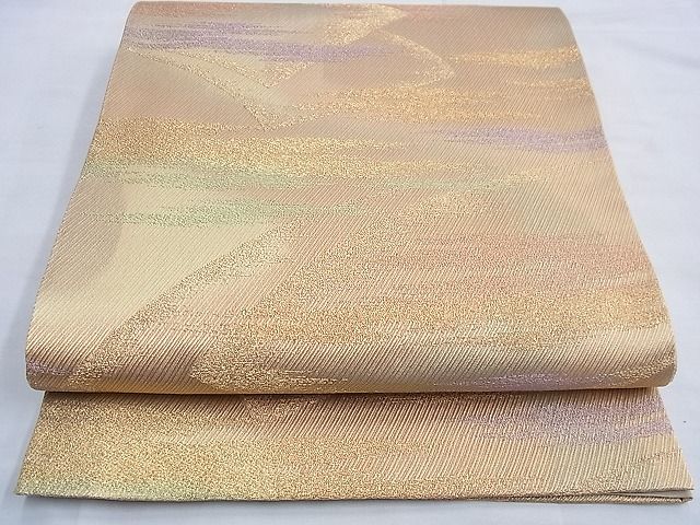 平和屋着物◎六通柄袋帯 霞文 金糸 逸品 BAAF4211xa