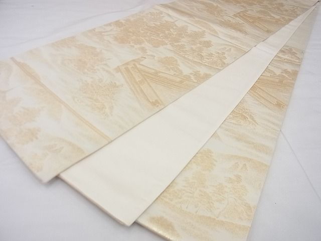 平和屋着物◎六通柄袋帯 御室の塔 金糸 逸品 BAAF4247xa