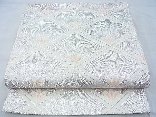 平和屋着物◎六通柄袋帯 唐織 菱松葉文様 金銀糸 逸品 BAAF7444wk