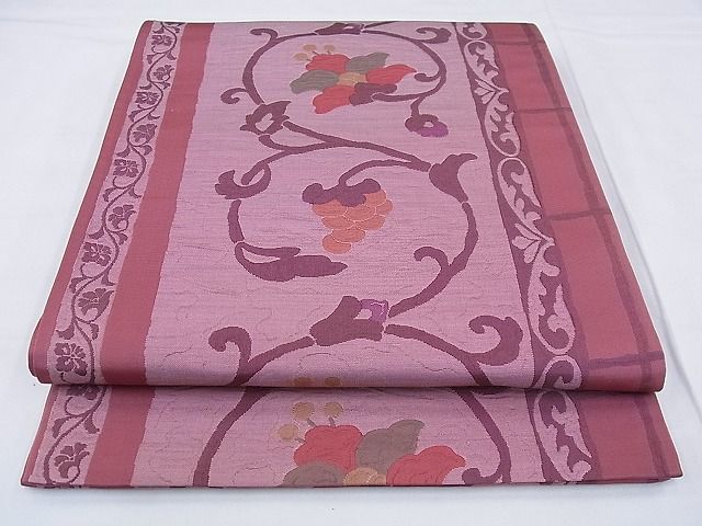 平和屋着物◎六通柄袋帯 更紗花文 逸品 BAAF4277xa