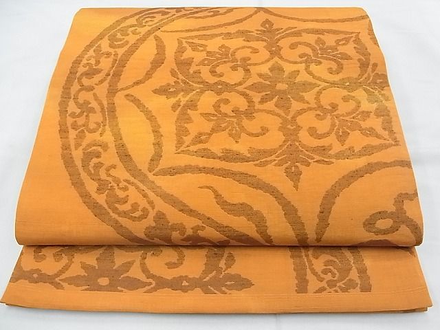 平和屋着物◎六通柄袋帯 紬地 宝相華 逸品 BAAF7489wk