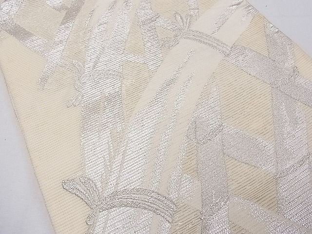 平和屋着物■夏物 六通柄袋帯 籬文 銀糸 逸品 CAAE8447fb