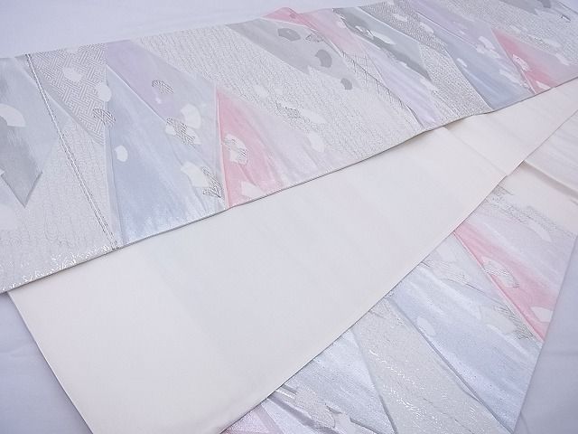 平和屋着物◎西陣 六通柄袋帯 唐織 地紙吉祥文 輝彩錦 銀糸 逸品 BAAE8707cm
