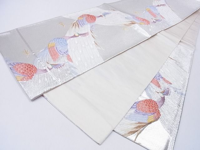 平和屋着物■六通柄袋帯 雲重ね鳳凰草花文 金糸 逸品 CAAE9144hy