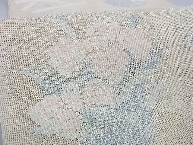 平和屋着物■夏物 六通柄袋帯 花丸文 銀糸 逸品 DAAF1114az