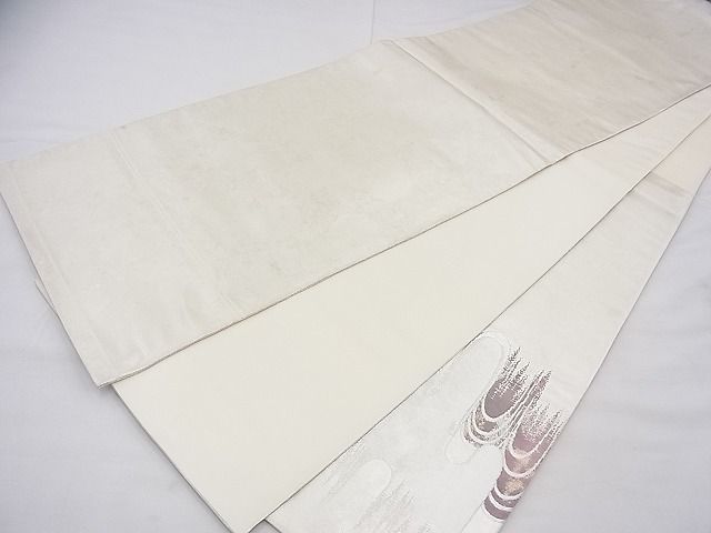 平和屋着物◎太鼓柄袋帯 流水文 銀糸 逸品 BAAF3894fk