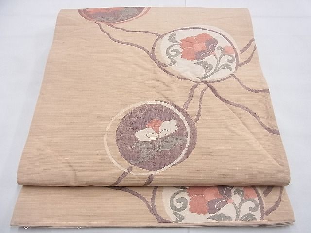 平和屋着物◎六通柄袋帯 花丸文 逸品 BAAF9295du