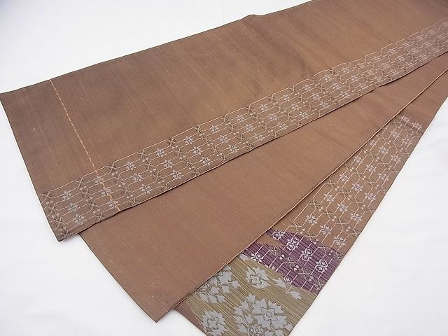 平和屋着物◎太鼓柄袋帯 名物裂花文 逸品 BAAF3937fk