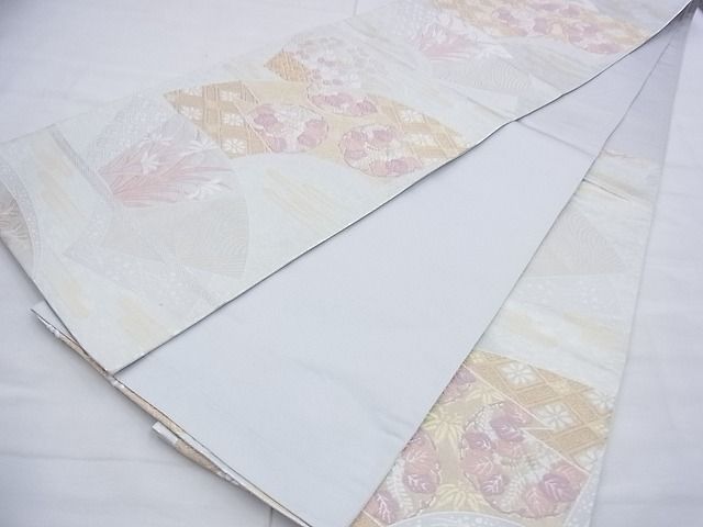 平和屋着物◎六通柄袋帯 唐織 地紙花丸文 金銀糸 逸品 BAAF9350du