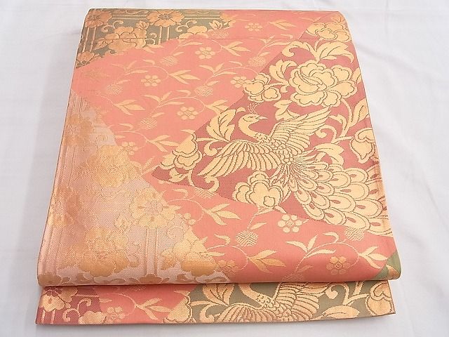 平和屋着物◎六通柄袋帯 鳳凰名物裂 金糸 逸品 BAAF6872ow