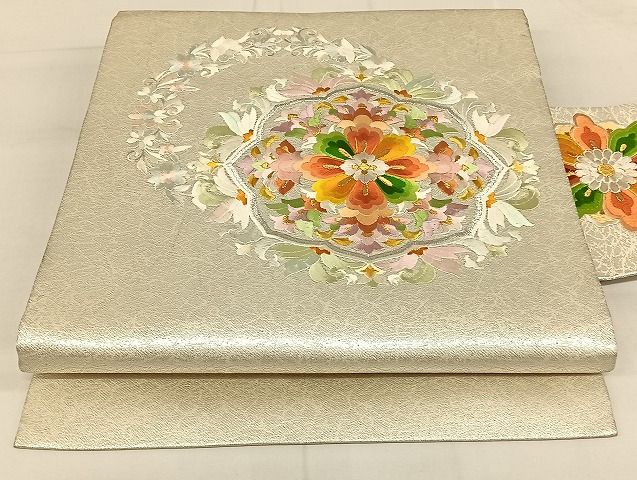 かわいい新作 平和屋着物◎九寸名古屋帯 金 正倉院花文 総刺繍 着物・浴衣