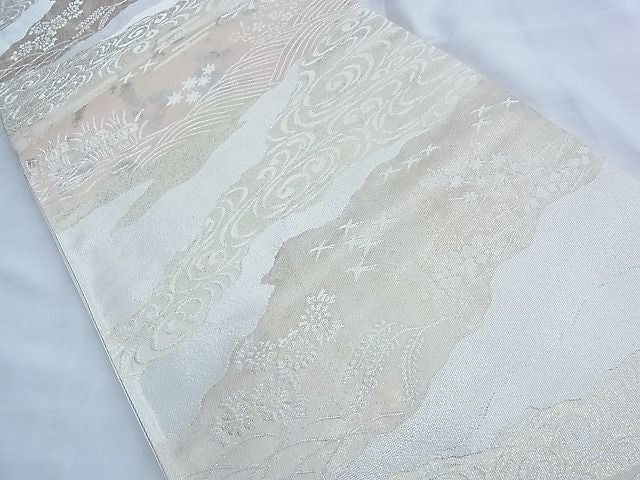 平和屋着物◎六通柄袋帯 道長花鳥文 金銀糸 逸品 BAAF6961ow