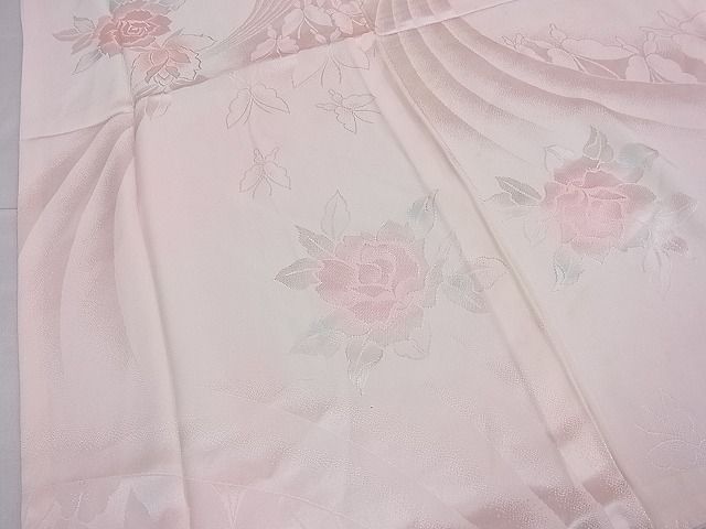 平和屋着物■上質な長襦袢 無双仕立て 花蝶地紋 暈し染め 逸品 DAAE4737jm