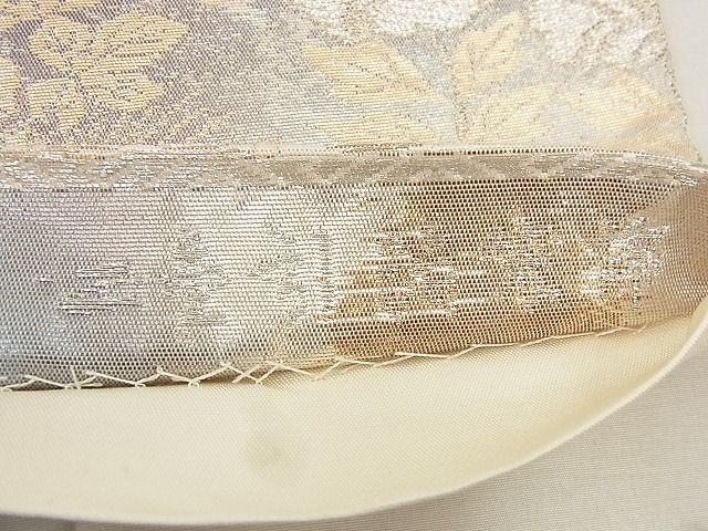平和屋着物◎六通柄袋帯 京洛錦 花鳥文 二重引箔 逸品 BAAG0849qt