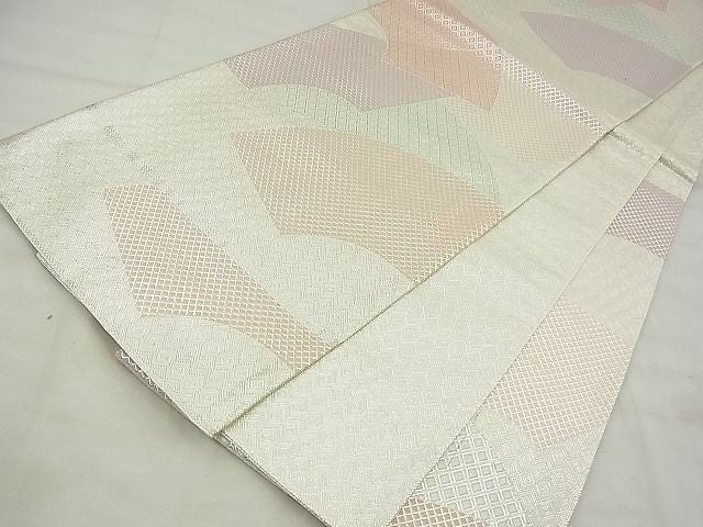 平和屋着物◎佐賀錦 六通柄袋帯 地紙吉祥文 銀糸 逸品 BAAG0954qt