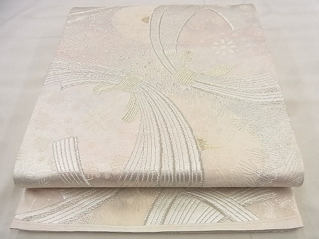 平和屋着物◎六通柄袋帯 束ね熨斗花文 金銀糸 逸品 BAAG0859qt