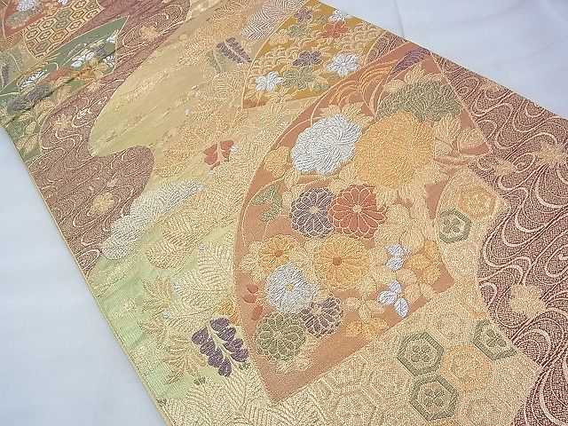 平和屋着物◎六通柄袋帯 唐織 浄心華 金銀糸 逸品 BAAG0973qt