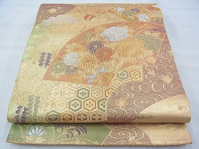 平和屋着物◎六通柄袋帯 唐織 浄心華 金銀糸 逸品 BAAG0973qt