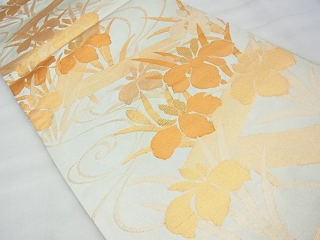 平和屋着物◎六通柄袋帯 八橋杜若文 金糸 逸品 BAAG0995qt
