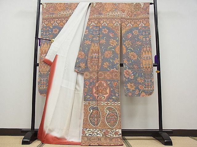 平和屋本店■極上 名門 藤娘きぬたや・総絞り 振袖 更紗花唐草文 逸品 CYAA0280s4
