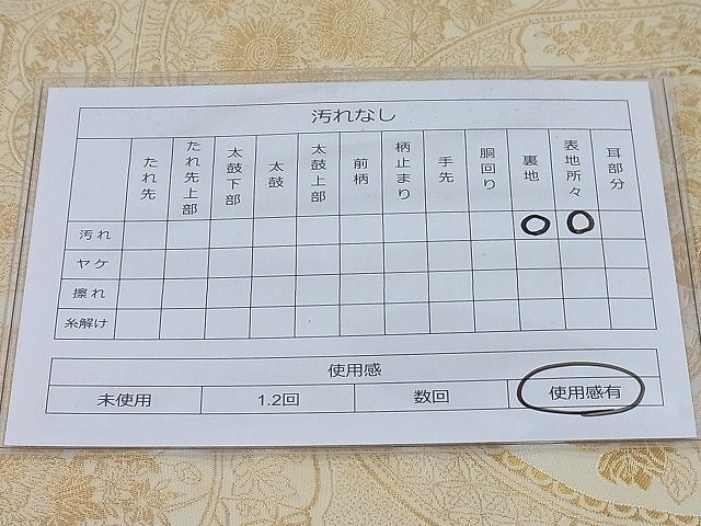 平和屋着物◎六通柄袋帯 花鳥絵皿文 金糸 逸品 BAAF7694ea