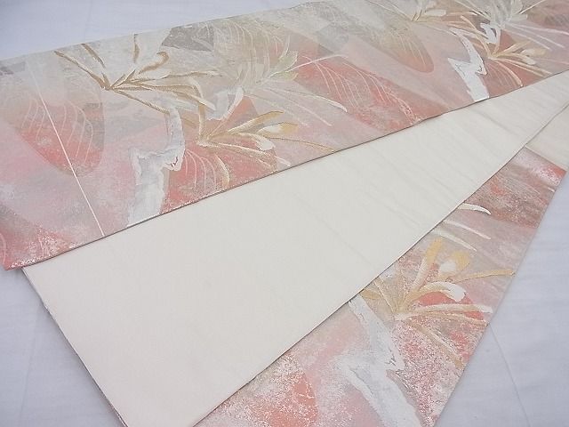 平和屋着物◎六通柄袋帯 若松葉 金銀糸 逸品 BAAF7708ea