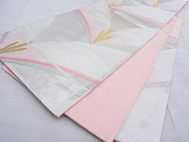 平和屋着物◎六通柄袋帯 唐織 若松葉 金銀糸 逸品 BAAG3276xa