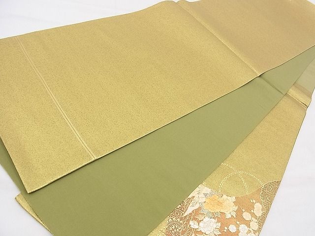 平和屋着物◎太鼓柄袋帯 琳派花鳥絵巻 金彩 逸品 BAAF5365th