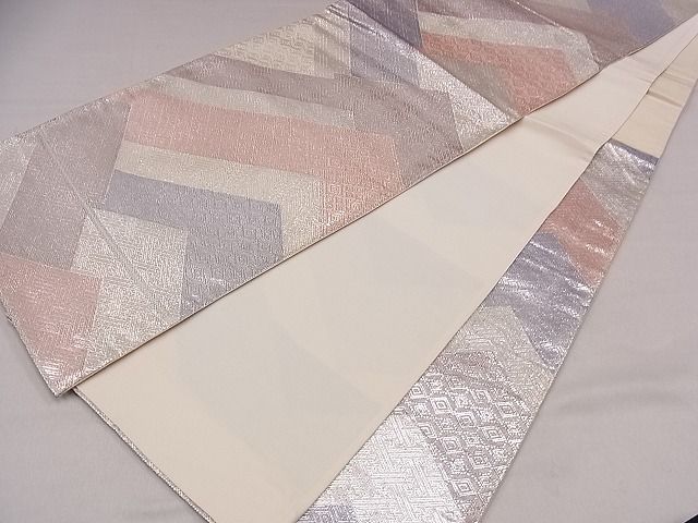 平和屋着物◎六通柄袋帯 吉祥文 銀糸 逸品 CAAF0652dy