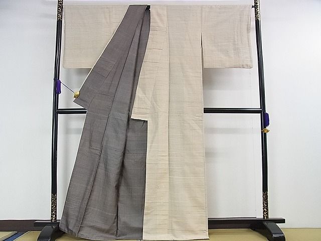 平和屋本店●極上 インド・アッサム 野蚕糸 手織 ムガシルク 逸品 DZAA1312kh4