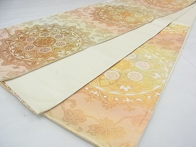 平和屋着物◎六通柄袋帯 宝相華 金糸 逸品 BAAG0045if