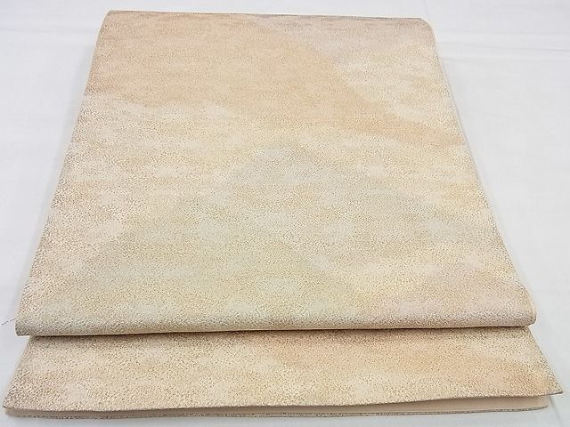 平和屋着物◎全通柄袋帯 砂子綴れ 遠山文様 金糸 逸品 BAAG0070if