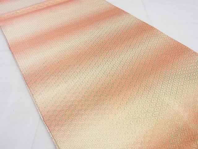 平和屋着物◎佐賀錦 六通柄袋帯 菱形文様 金糸 逸品 BAAG0079if